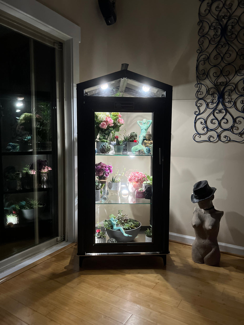 Janco Garden Curio Greenhouse Cabinet