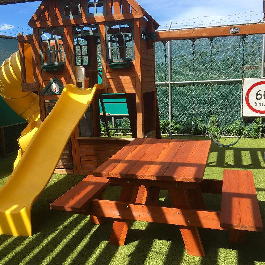 Best Redwood Kids Handcrafted Solid Redwood Picnic Table