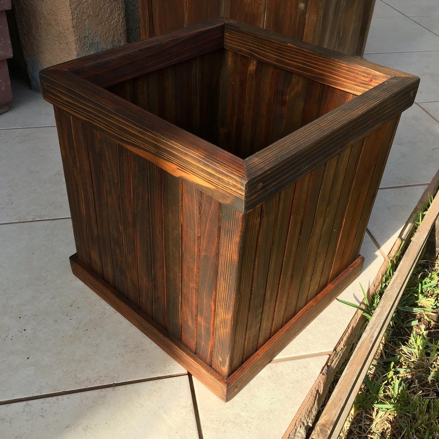 San Clemente Tapered Solid Wood Planter