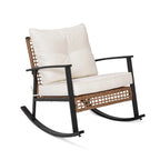 Canva Home Sculptural Rattan Rocking Armchair