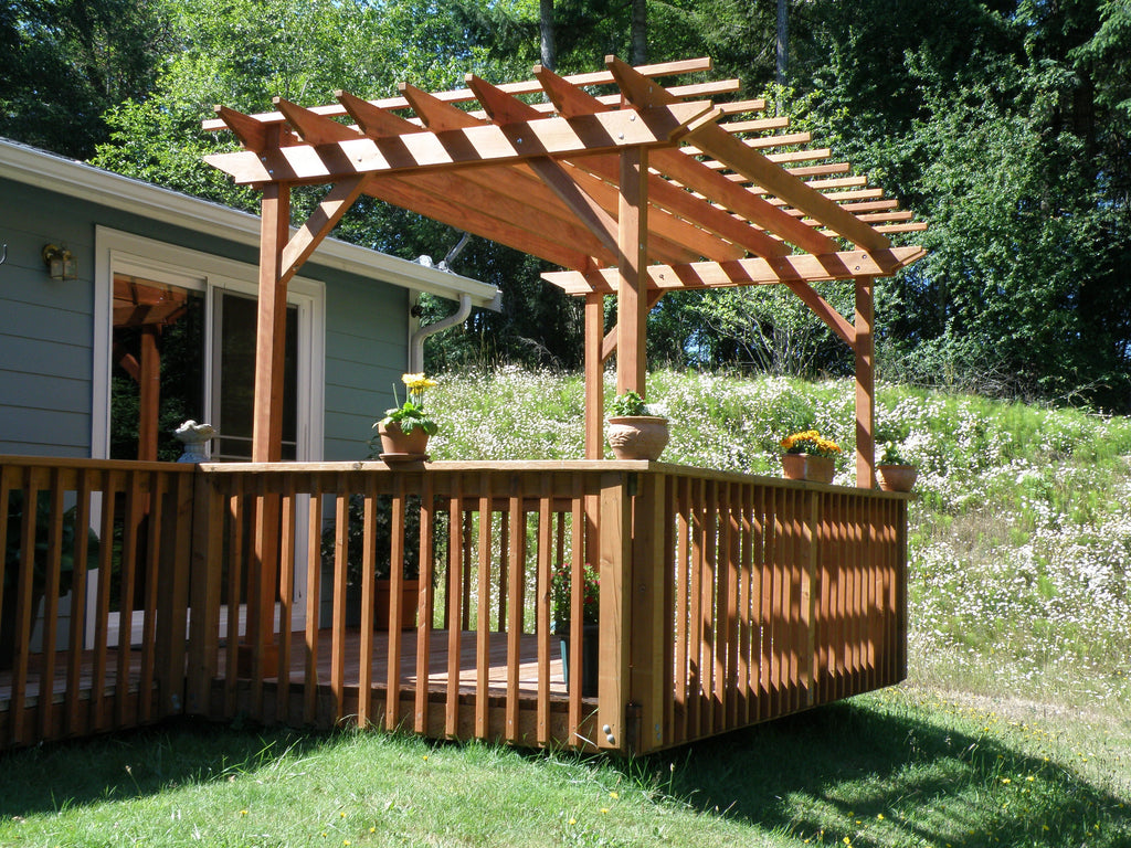 Super Deck Solid Redwood Pergola