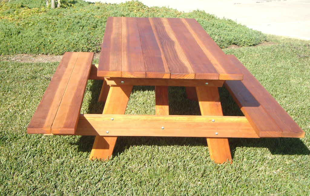Best Redwood Super Deck Picnic Table
