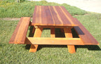 Best Redwood Super Deck Picnic Table