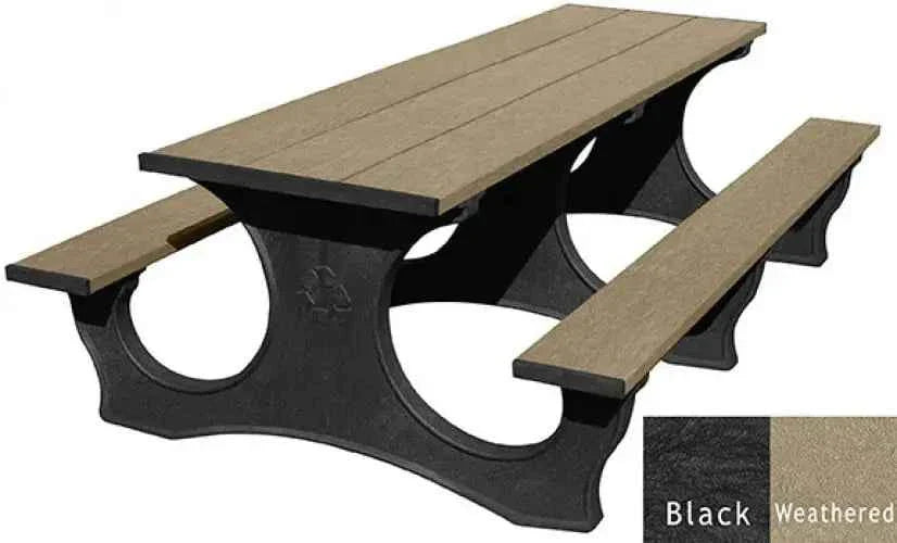 Polly Tuff 8' ADA-Compliant Universal Access Picnic Table