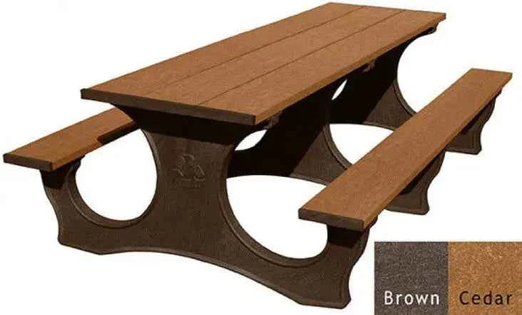 Polly Tuff 8' ADA-Compliant Universal Access Picnic Table