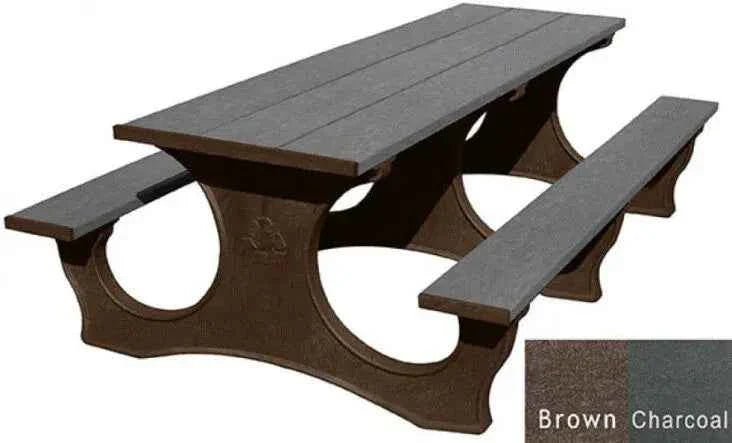 Polly Tuff 8' ADA-Compliant Universal Access Picnic Table