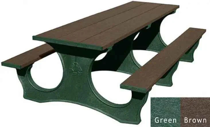 Polly Tuff 8' ADA-Compliant Universal Access Picnic Table