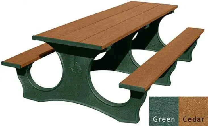 Polly Tuff 8' ADA-Compliant Universal Access Picnic Table