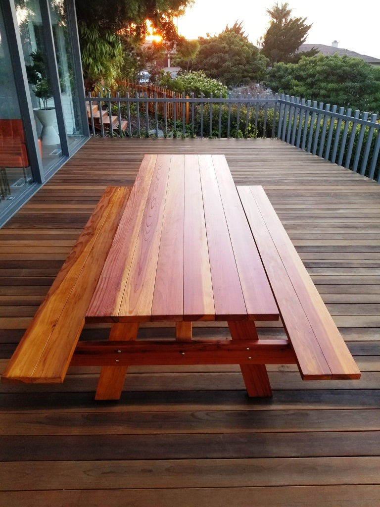 Best Redwood Super Deck Picnic Table