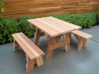 Best Redwood Kids Handcrafted Solid Redwood Picnic Table