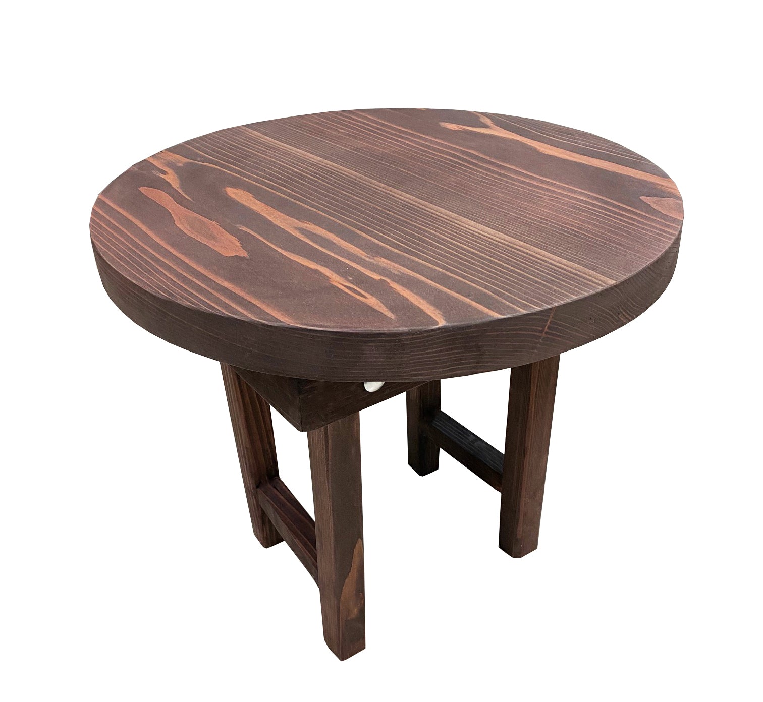 Best Redwood Handcrafted Round Side Table