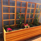 San Laura Solid Redwood Planter with Integrated Trellis