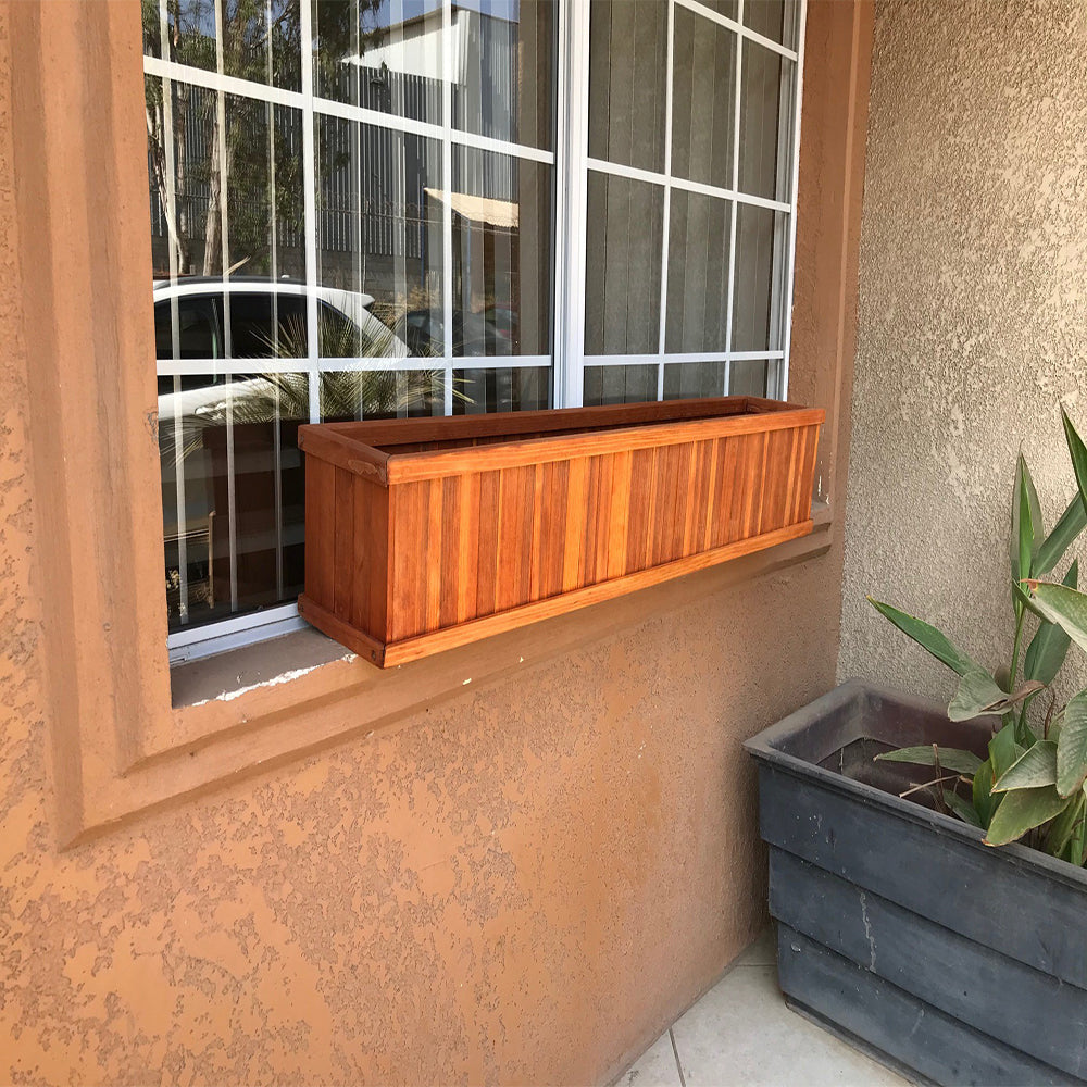 Handcrafted Redwood Window Box