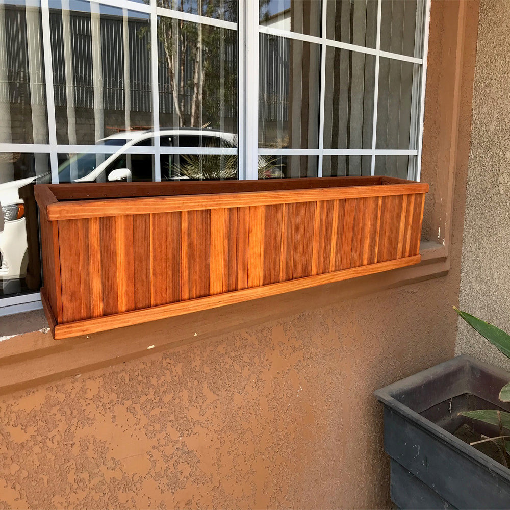 Handcrafted Redwood Window Box