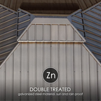 Apollo 12' x 20' Hardtop Gazebo with Wood-Grain Finish