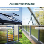 Glory 8 Ft. X 8 Ft. Gray/Diffused DIY Greenhouse Kit