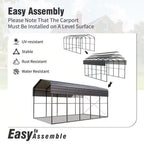 VEVOR Heavy Duty Metal Carport 20 X 24 Ft Outdoor Car Shelter Garage for Boats