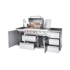 Castelle Flame Deluxe 4-Burner 72,000 BTU Stainless Steel BBQ Island (SAK31425)