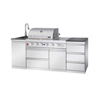 Castelle Flame Deluxe 4-Burner 72,000 BTU Stainless Steel BBQ Island (SAK31425)