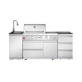 Castelle Flame Deluxe 4-Burner 72,000 BTU Stainless Steel BBQ Island (SAK31425)