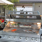 Castelle Flame Granite Outdoor BBQ Kitchen Island with 43-Inch 6-Burner Grill and Sink (SAK73518)