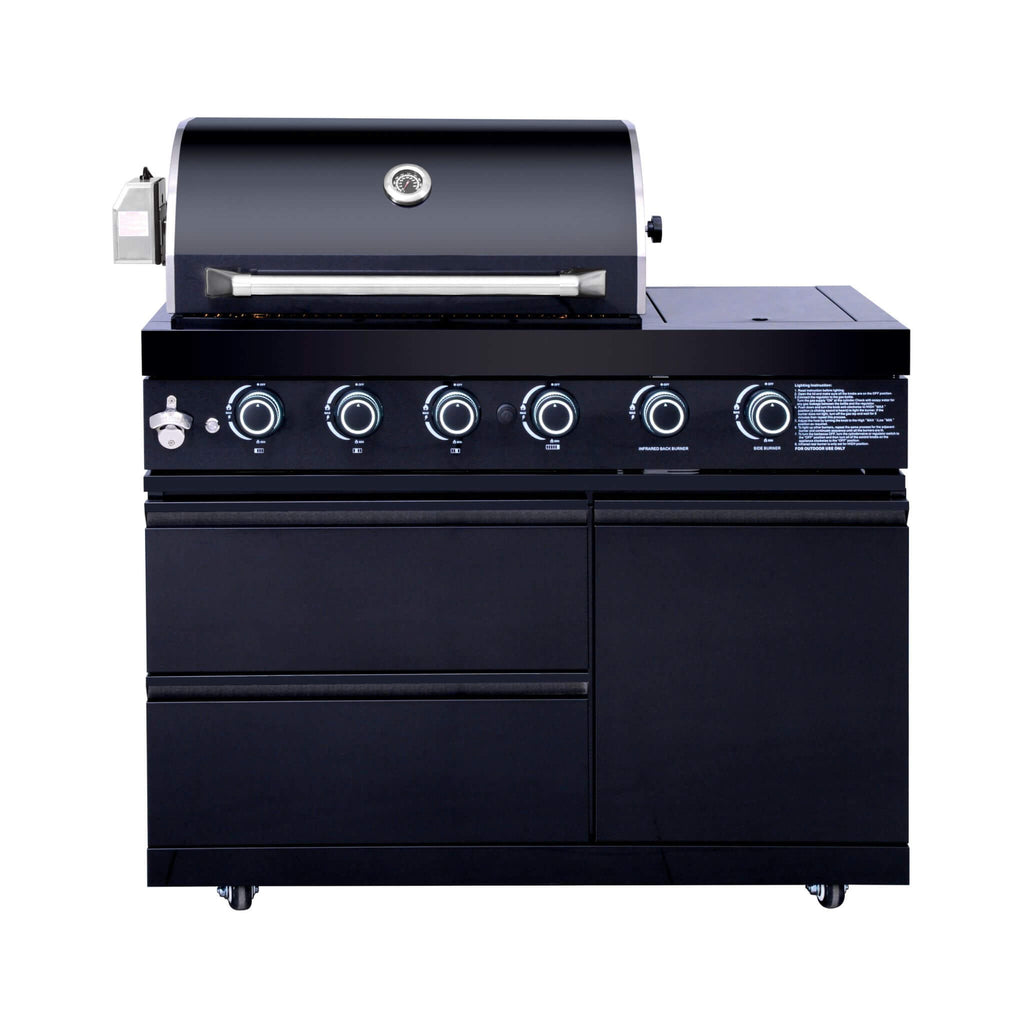 Castelle Flame Monarch 4-Burner BBQ Island with Fridge and Sink (SAK68127)