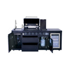 Castelle Flame Monarch 4-Burner BBQ Island with Fridge and Sink (SAK68127)