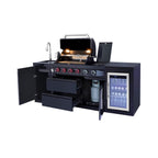 Castelle Flame Monarch 4-Burner BBQ Island with Fridge and Sink (SAK68127)
