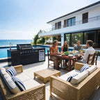 Castelle Flame Monarch 4-Burner BBQ Island with Fridge and Sink (SAK68127)
