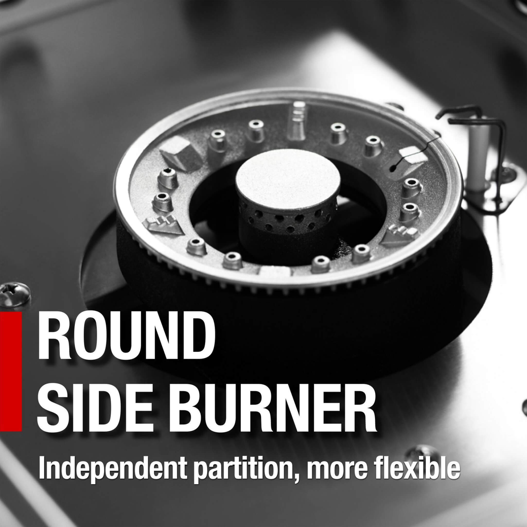 Castelle Flame Black Stainless Steel 4-Burner Gas Grill with Rotisserie Kit (SAK48157)