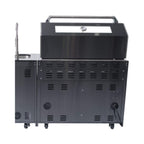 Castelle Flame 6-Burner Black Stainless Steel Outdoor Kitchen Island with Rotisserie (SAK82641)