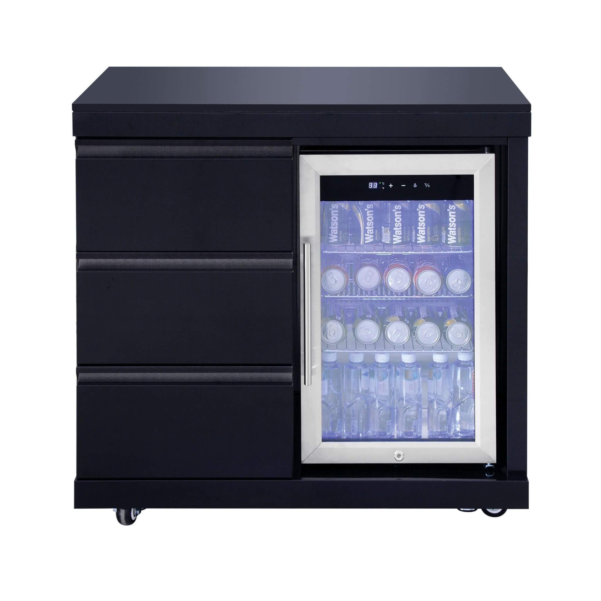 Castelle Flame Summit 6-Burner BBQ Island with Sink and Fridge (SAK59238)