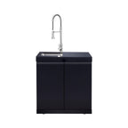 Castelle Flame Summit 6-Burner BBQ Island with Sink and Fridge (SAK59238)