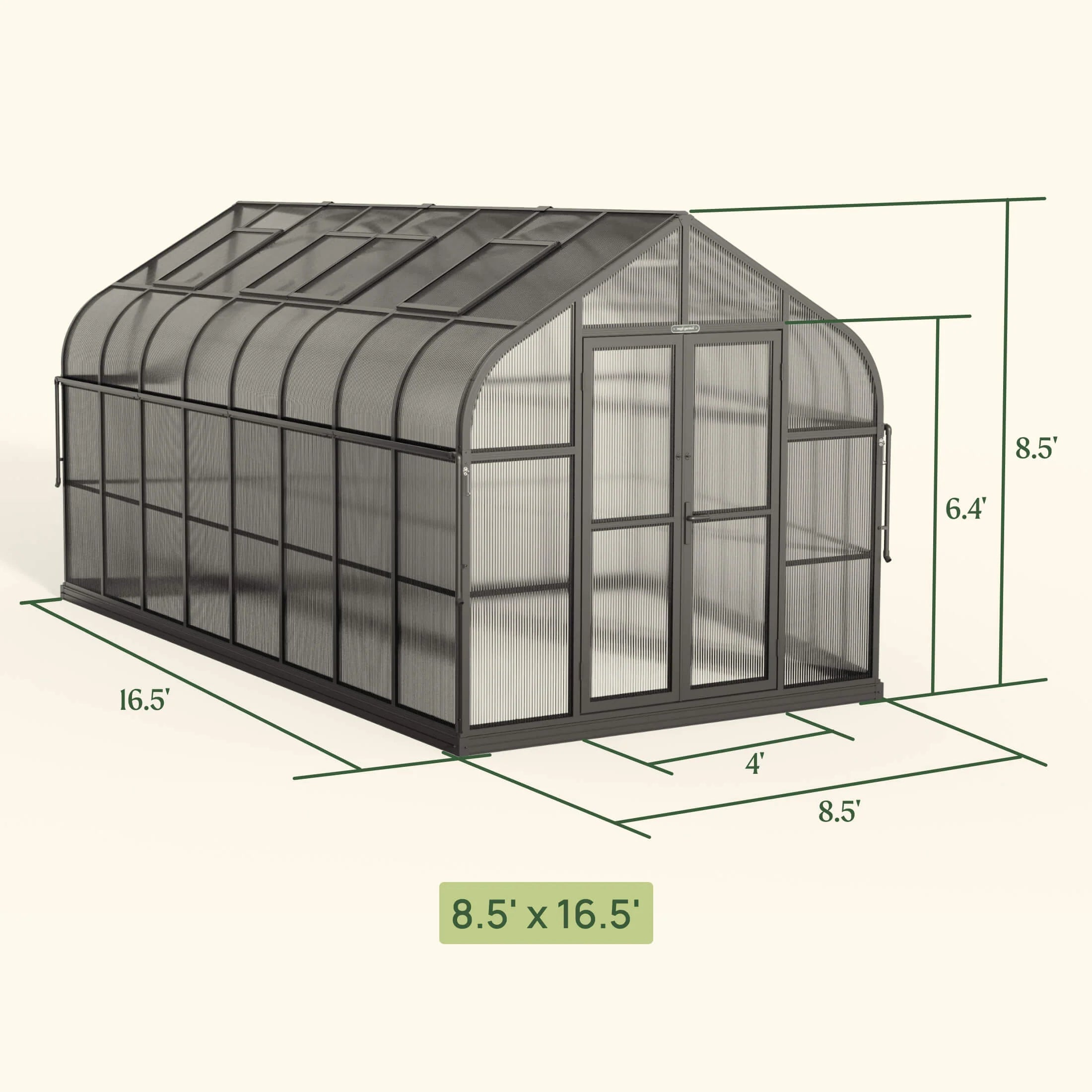Vego Pacific Greenhouse - 8.5Ft Wide