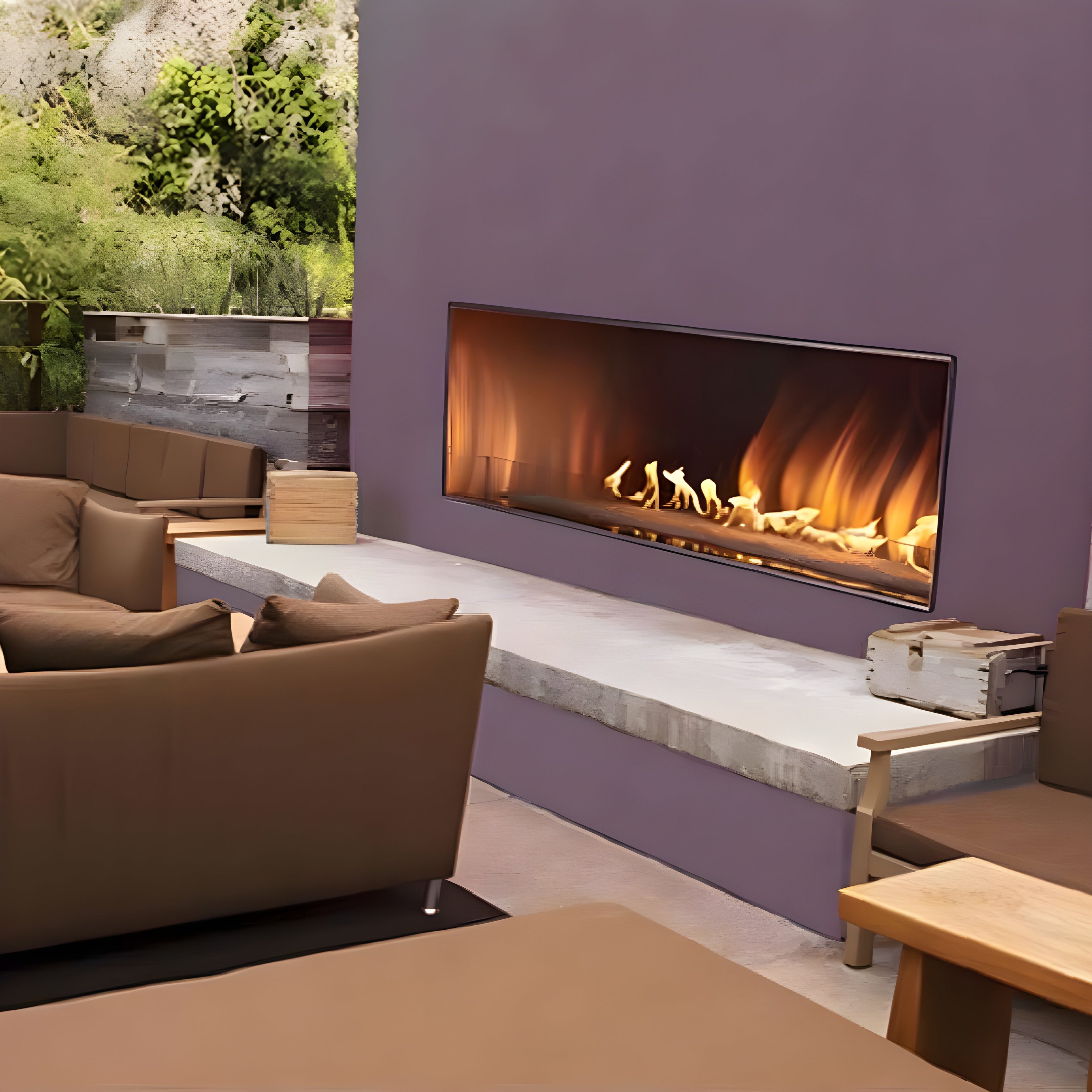 Carol Rose Coastal Linear Outdoor Fireplace by Empire Comfort Systems [OLL48/60FP12SN]
