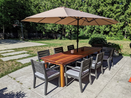 Artisan Farmhouse Solid Redwood Dining Table
