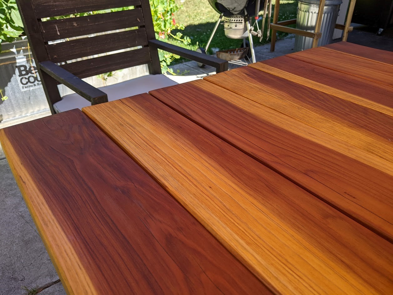 Artisan Farmhouse Solid Redwood Dining Table