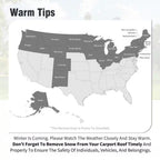 14 Ft. X 25 Ft. Carport Steel RV Car Canopy Shelter in Black