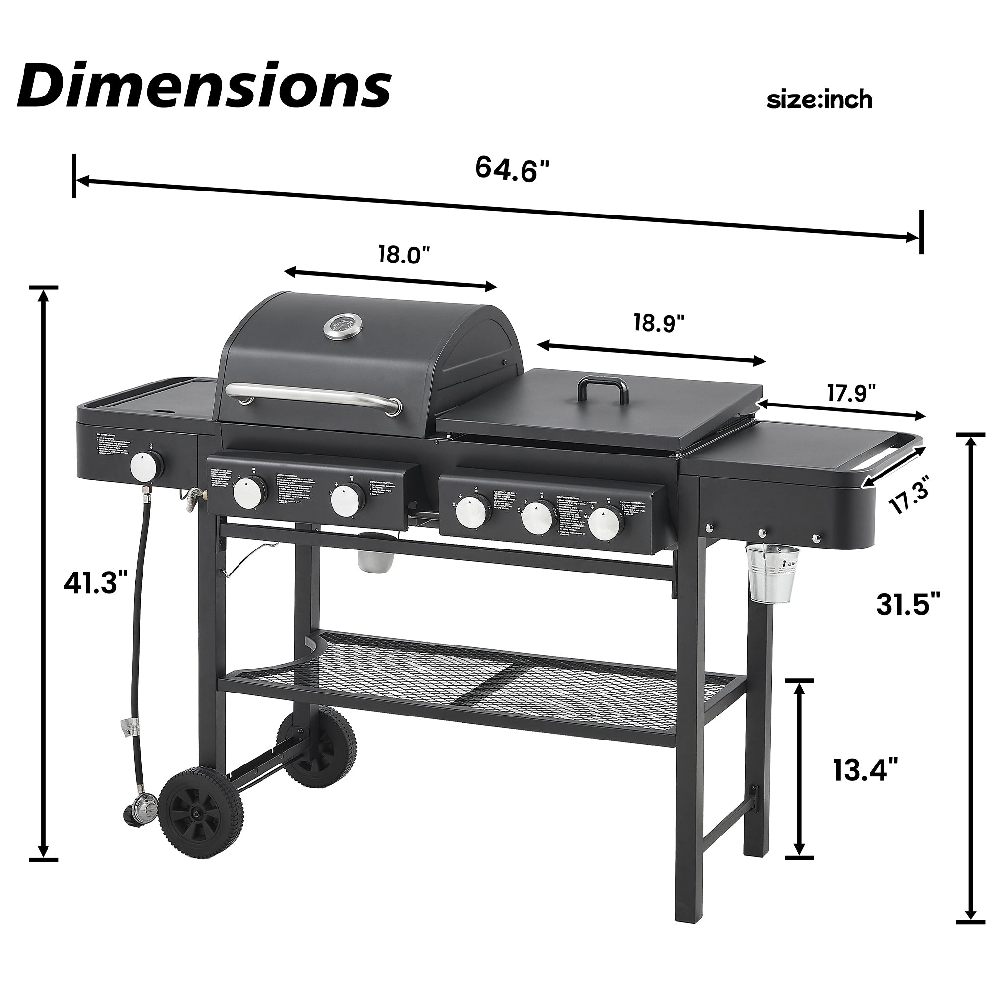 Castelle Flame 5-Burner All-In-One Culinary Station (SAK57124)