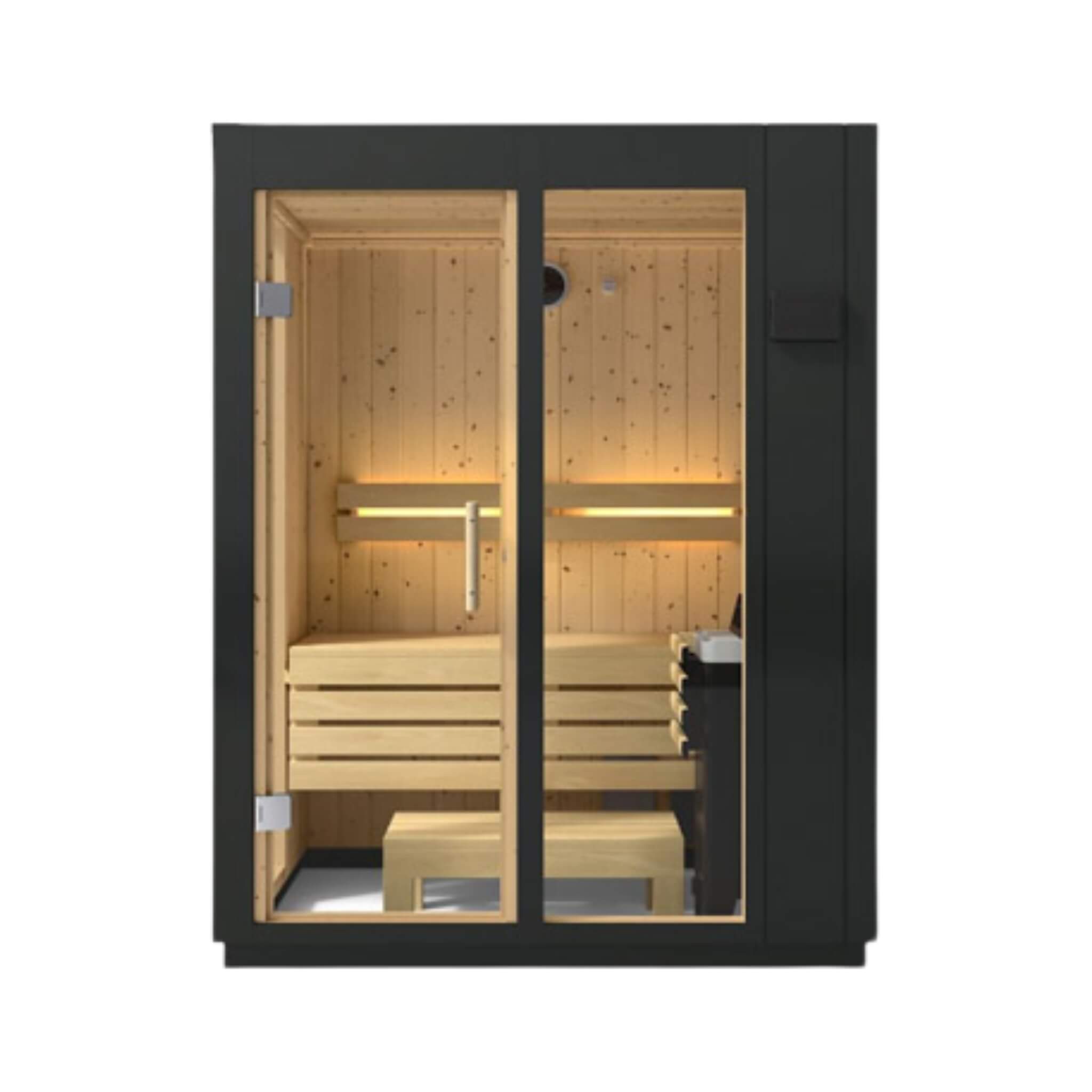 Kohler C1 Graphite Gray Freestanding Alcove Sauna Kit (SAK93182)
