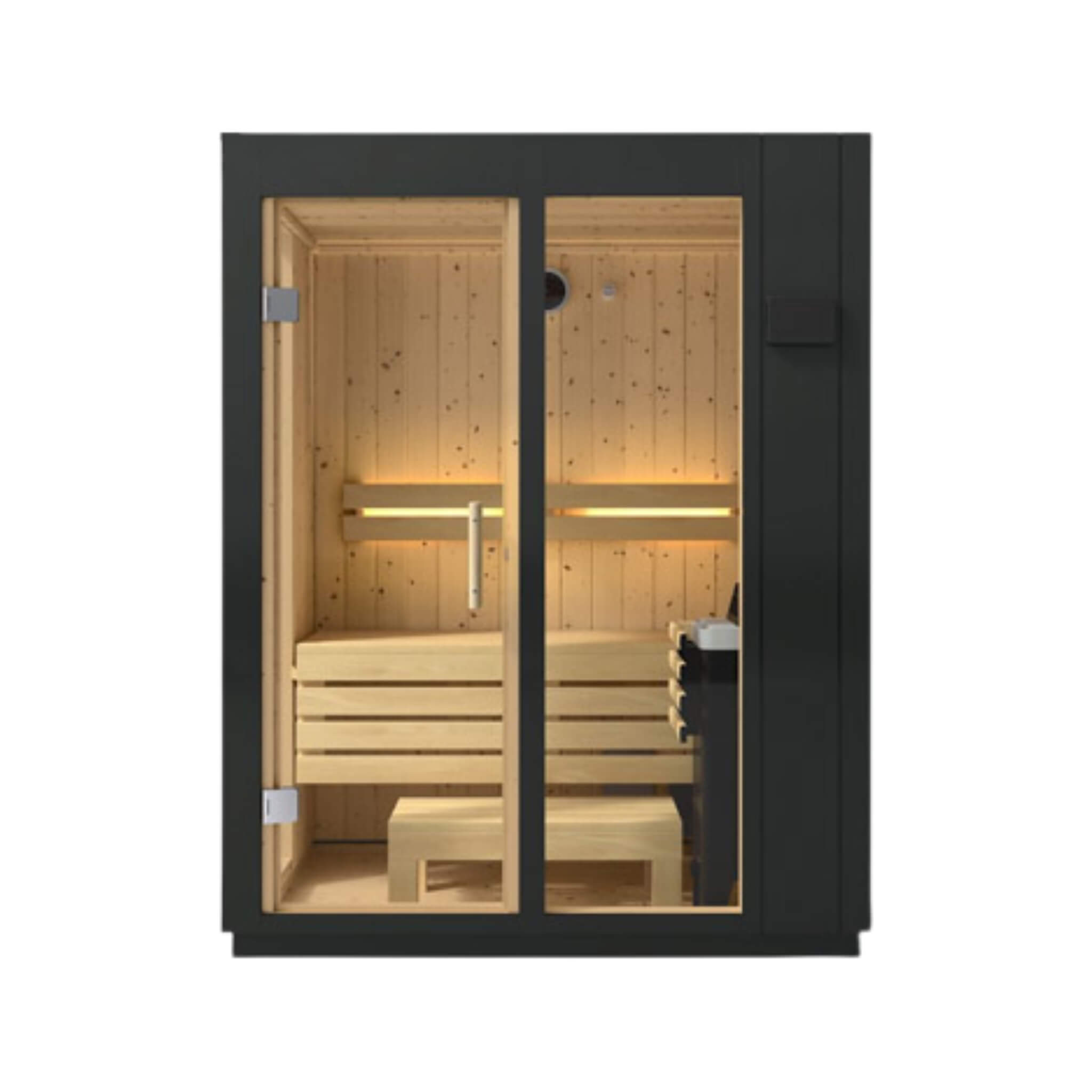 Kohler C1 Graphite Gray Freestanding Alcove Sauna Kit (SAK93182)