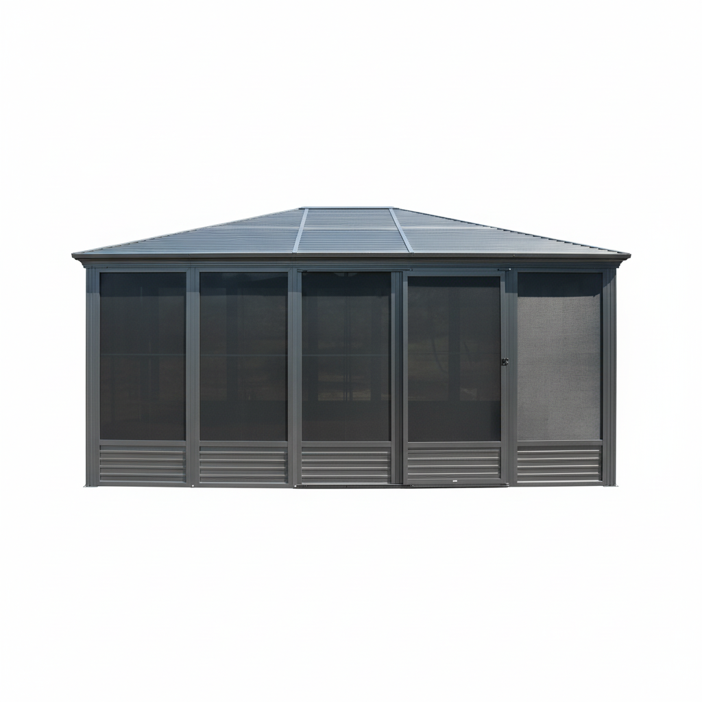 Estate Series 16.5' x 13' All-Season Hardtop Solarium with Sliding Doors