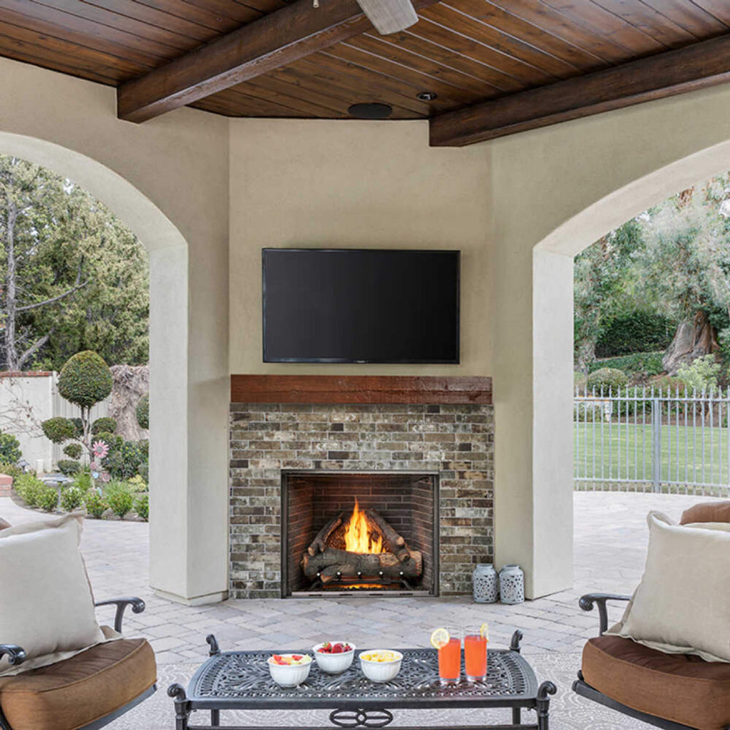 Majestic Courtyard Traditional Stacked Brick Outdoor Gas Fireplace [ODCOUG-36/42SSL]