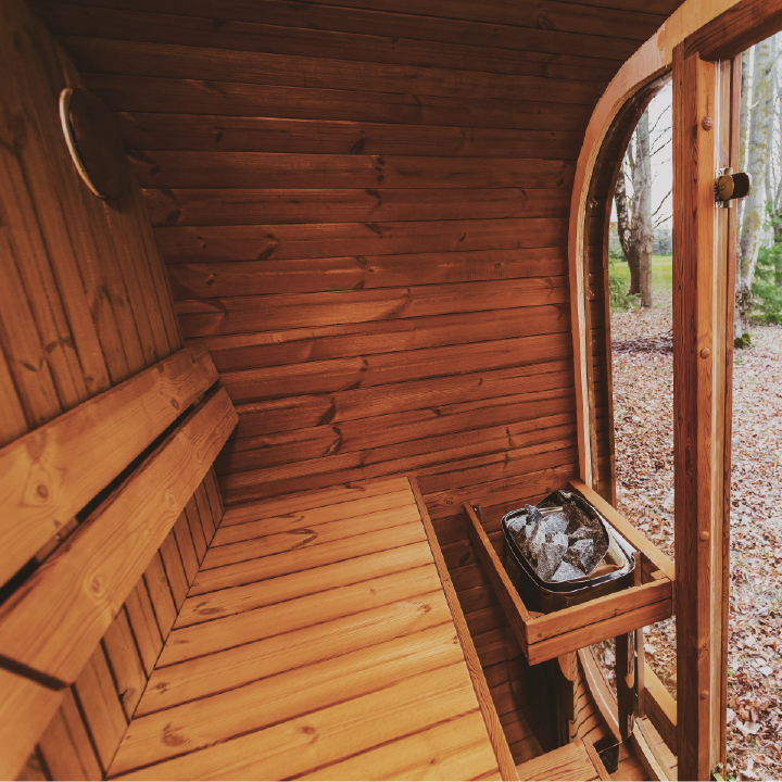Mande Spa USA MW16 4-Person Scandinavian Thermowood Outdoor Sauna