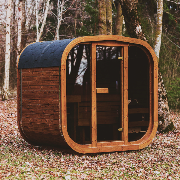 Mande Spa USA MW16 4-Person Scandinavian Thermowood Outdoor Sauna