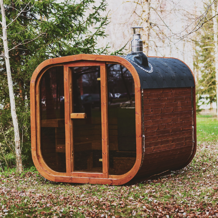 Mande Spa USA MW16 4-Person Scandinavian Thermowood Outdoor Sauna