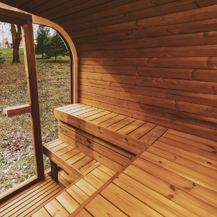 Mande Spa USA MW16 4-Person Scandinavian Thermowood Outdoor Sauna