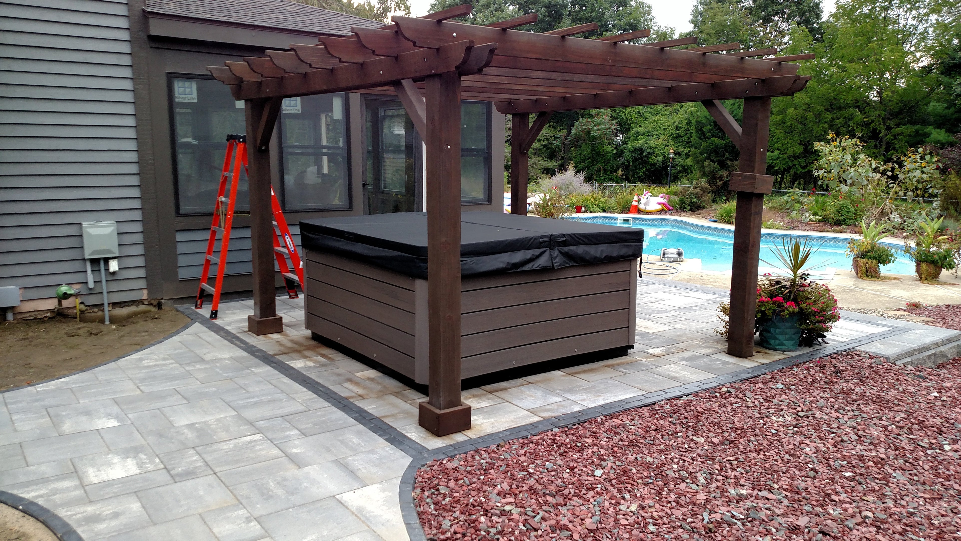 Super Deck Solid Redwood Pergola