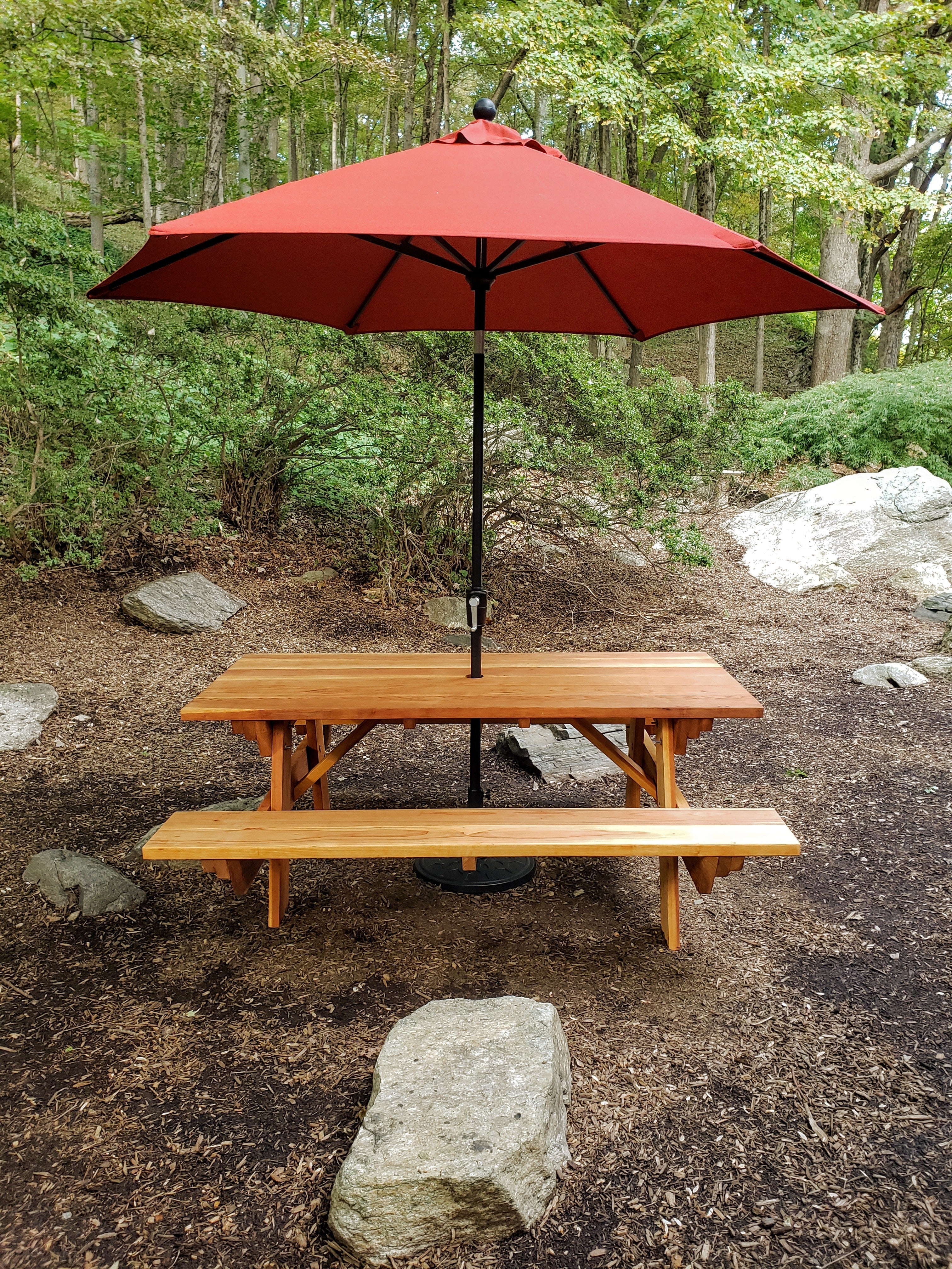 Best Redwood Super Deck Picnic Table
