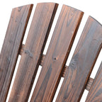 Heritage Solid Wood Adirondack Lounger with Integrated Ottoman